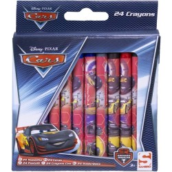 24 Crayons cire Disney Cars