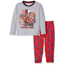 Pyjama Spiderman long gris avec motifs heros
 Colour-Grey Size-8 ans
