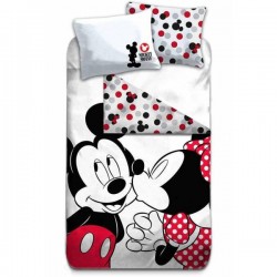 Parure de lit Mickey et Minnie - 100% coton 140 x 200